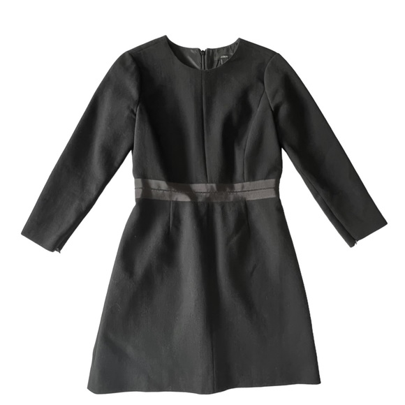 J. Crew Wool Crepe Dress Ribbon Trim Dress | 6 PETITE - Picture 5 of 10